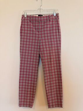 J. Crew Women’s Cameron Pink Plaid Trousers